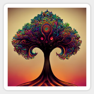 Colourful Tree of Life Sticker